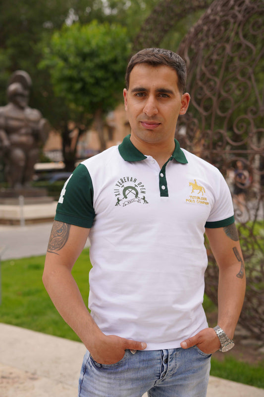 Mens Yerevan Open green polo