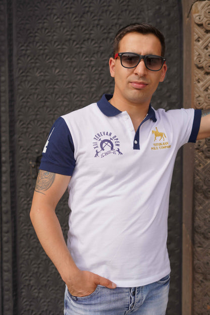 Mens Yerevan Open blue polo