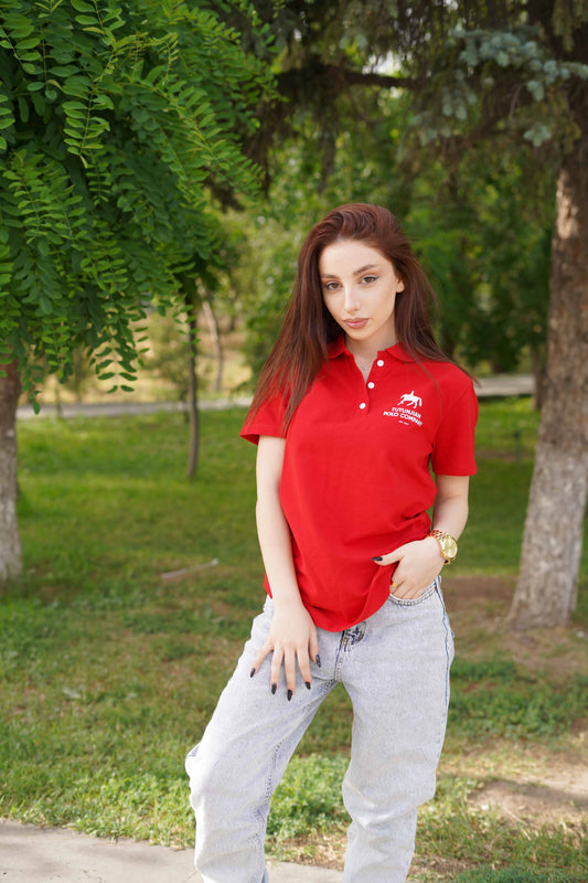 Womens classic red polo